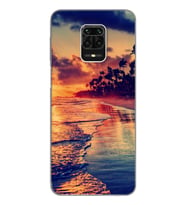 Sahil Tasarımlı Süper Şeffaf Silikon Telefon Kılıfı Xiomai Redmi Note 9 Pro - No