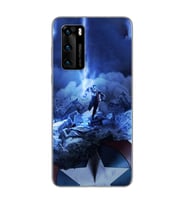 Kaptan Amerika Tasarım Süper Şeffaf Silikon Telefon Kılıfı Huawei P40 Pro