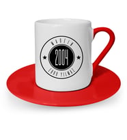 BK Gift Kişiye Özel Made In Tasarımlı Kırmızı Türk Kahvesi Fincanı  1