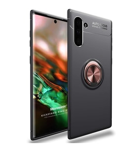 Microsonic Samsung Galaxy Note 10 Kılıf Kickstand Ring Holder Siyah Rose