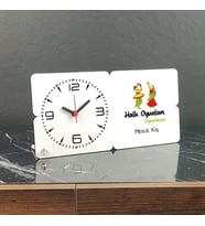 Halk Oyunları Öğretmeni Ahşap Masa Saati