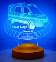 Ambulans ve Paramedik Kişiye Özel 112 Acil Sağlık Personeli Hediyesi Led Lamba
