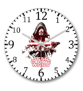 Star Wars 2  Duvar Saati Bombeli Gercek Cam