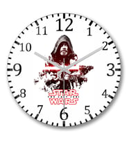 Star Wars 2  Duvar Saati Bombeli Gercek Cam