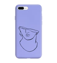 Iphone 7 Plus Çizgi Tasarımlı Mor Lansman Telefon Kılıfı