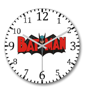 Batman Duvar Saati Bombeli Gercek Cam