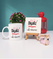 Diyaliz Teknisyeni Hediye Kupa Bardak ve Dekoratif Taş Baskı Hediye Seti