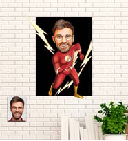 Kişiye Özel Flash  Karikatür Ahşap Tablo