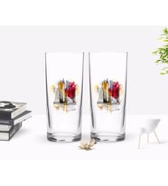 BK Gift Kişiye Özel Renkli Baskılı Newyork Tasarımlı İkili Rakı Bardağı Seti-1 (Beyaz)