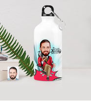 BK Gift Kişiye Özel Bay Patron Karikatürlü Metal Suluk 500 Ml 2