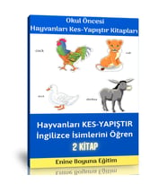 Okul Öncesi Hayvanları Kes – Yapıştır Etkinlik Kitap Seti (2 Kitap)