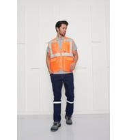 Orange Safety Mühendis Tipi İkaz Yeleği (TURUNCU)