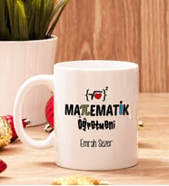 Matematik Öğretmenine Hediye Beyaz Kupa Bardak