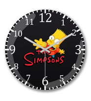 The Simpsons Bart Duvar Saati Bombeli Gercek Cam