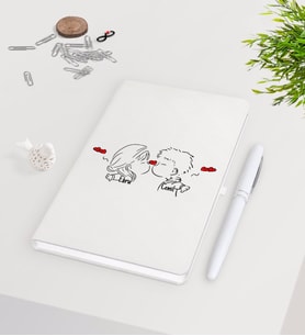 BK Gift Kişiye Özel Sevgililer Günü Beyaz Defter Kalem Seti-103