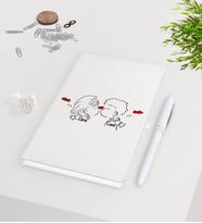 BK Gift Kişiye Özel Sevgililer Günü Beyaz Defter Kalem Seti-103