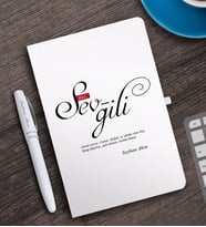 BK Gift Kişiye Özel Mânâ Sevgili Beyaz Defter ve Kalem Hediye Seti