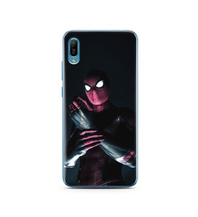 Örümcek Adam Tasarım Süper Şeffaf Silikon Telefon Kılıfı Huawei Y6 2019