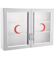Çelik Ayna Çift Kapaklı Büyük Ecza Dolabı İçi Dolu Full Paket 846