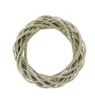30cm Doğal Ahşap Çelenk Kapı Süsü Çelengi (Krem)