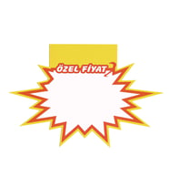 Market Raf Önü Yıldızlı Etiket Özel Fiyat Baskılı 15x12cm.100'lü Pk.