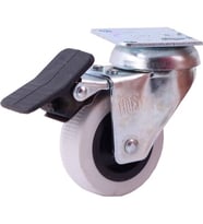 Mobilya Tekeri Bilyalı H74mm Frenli (Gri)