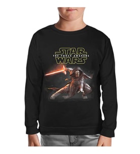 Star Wars - The Force Awakens 10 Siyah Çocuk Sweatshirt