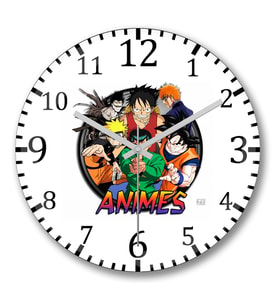 Animes Duvar Saati Bombeli Gercek Cam