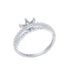 Diamond Line-Gülaylar Altın 14 Ayar Kral Tacı Yüzük