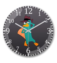Phineas e Ferb 2 Duvar Saati Bombeli Gercek Cam