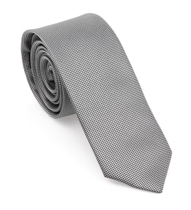 Gri Oxford Model Mendilli Slim Kravat-Brianze MKAS-9
