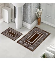 Banyo Halısı Ikili Klozet Takımı Kaymaz Tabanlı (60 xm x 100 cm + 40 cm x 60 cm) 