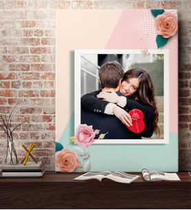 BK Gift Kişiye Özel Fotoğraflı Sanatsal Kanvas Tablo 7  (70x100cm.)