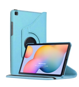 Microsonic Samsung Galaxy Tab S6 Lite 10.4" P610 Kılıf 360 Rotating Stand Deri Mavi