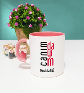 Dayıya Canım Dayım Tasarımlı Kişiye Özel Dayı Kupa Bardak Pembe