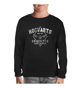 Hogwards - Quidditch Siyah Çocuk Sweatshirt