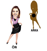 Kişiye Özel Bayan Karikatürlü Ahşap Magnet Model-1
