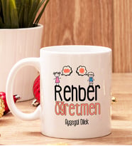 Rehber Öğretmene Hediye Beyaz Kupa Bardak
