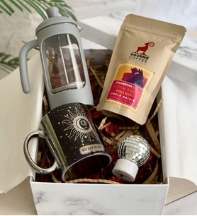 Kişiye Özel Tarot Gümüş Kupa French Press & Filitre Kahve Sevgiliye Hediye Seti