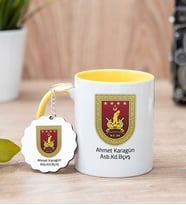 Kara Kuvvetleri Sarı Kupa Bardak Ve Anahtarlık Set