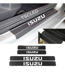 Isuzu Karbon Kapı Eşiği Koruma Sticker Yapıştırma (4 Adet)