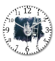 Slash  Guns´n Roses Duvar Saati Bombeli Gercek Cam