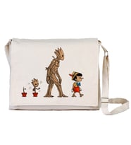 Groot And Pinokyo Bez Postacı Çantası