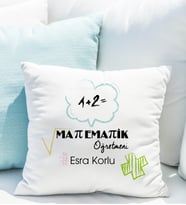 Matematik Öğretmeni Yastığı Kişiye Özel