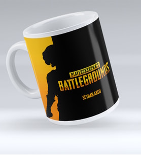 BK Gift Kişiye Özel PUBG Kupa Bardak - 6 (Beyaz)