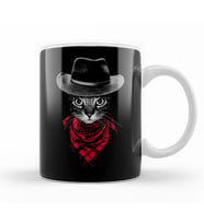 Kovboy Cat Kedi Kupa Bardak Porselen