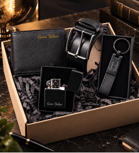 Kişiye Özel Zippo Tarzı Çakmak & Cüzdan & Kemer & Anahtarlık Hediye Seti