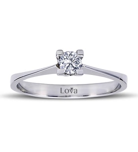 Lova D Renk 0,17 Karat Pırlanta Tektaş Yüzük - 1010114