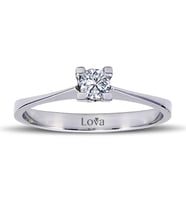 Lova D Renk 0,17 Karat Pırlanta Tektaş Yüzük - 1010114