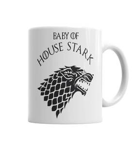 Game Of Thrones Baby Of House Stark Kupa Bardak Porselen